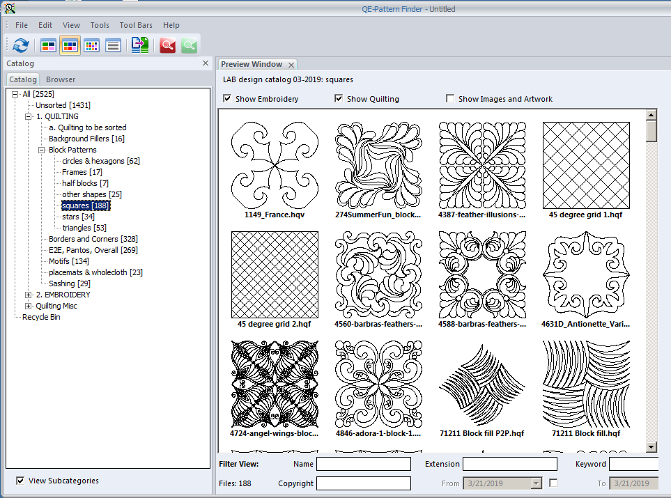 QE Pattern Finder screenshot