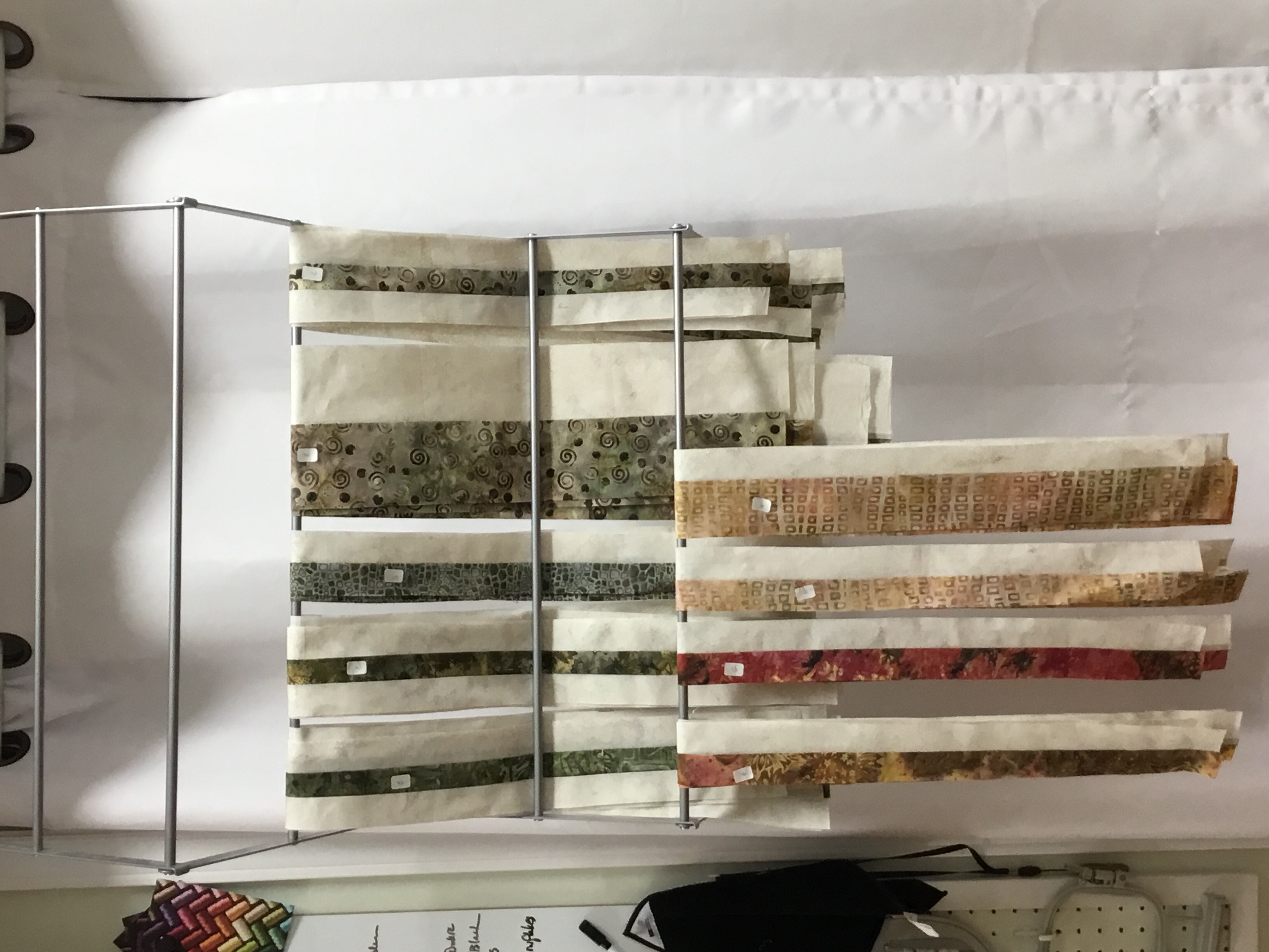 Strip piecing started and organized