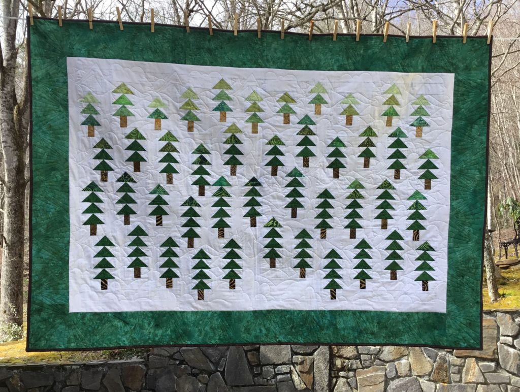 Can't See the Forest - 48" x 66" (lap quilt or wall hanging)