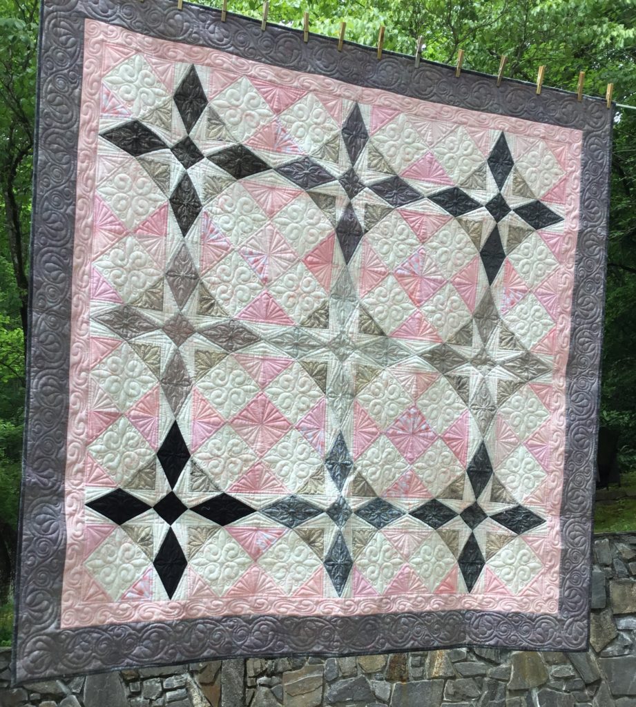 A Pop of Pink - 68" x 68" (lap/throw)