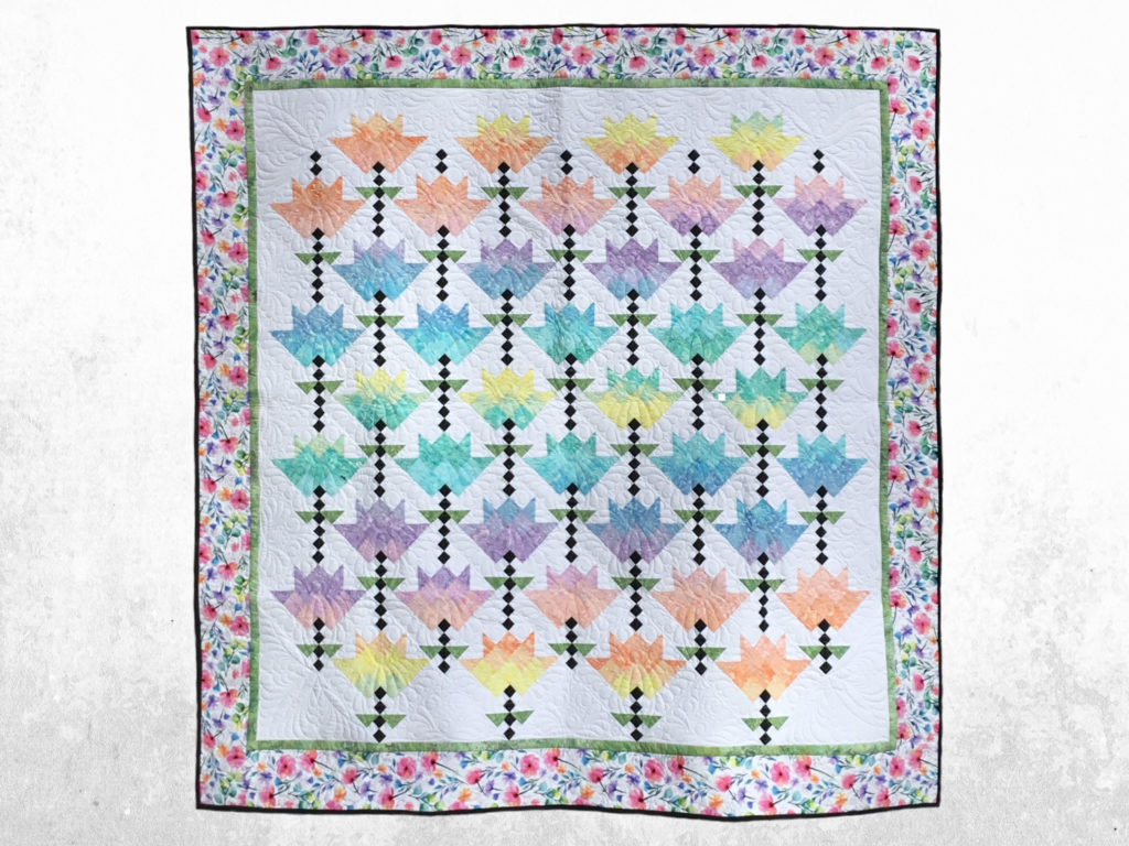 handmade springtime quilt