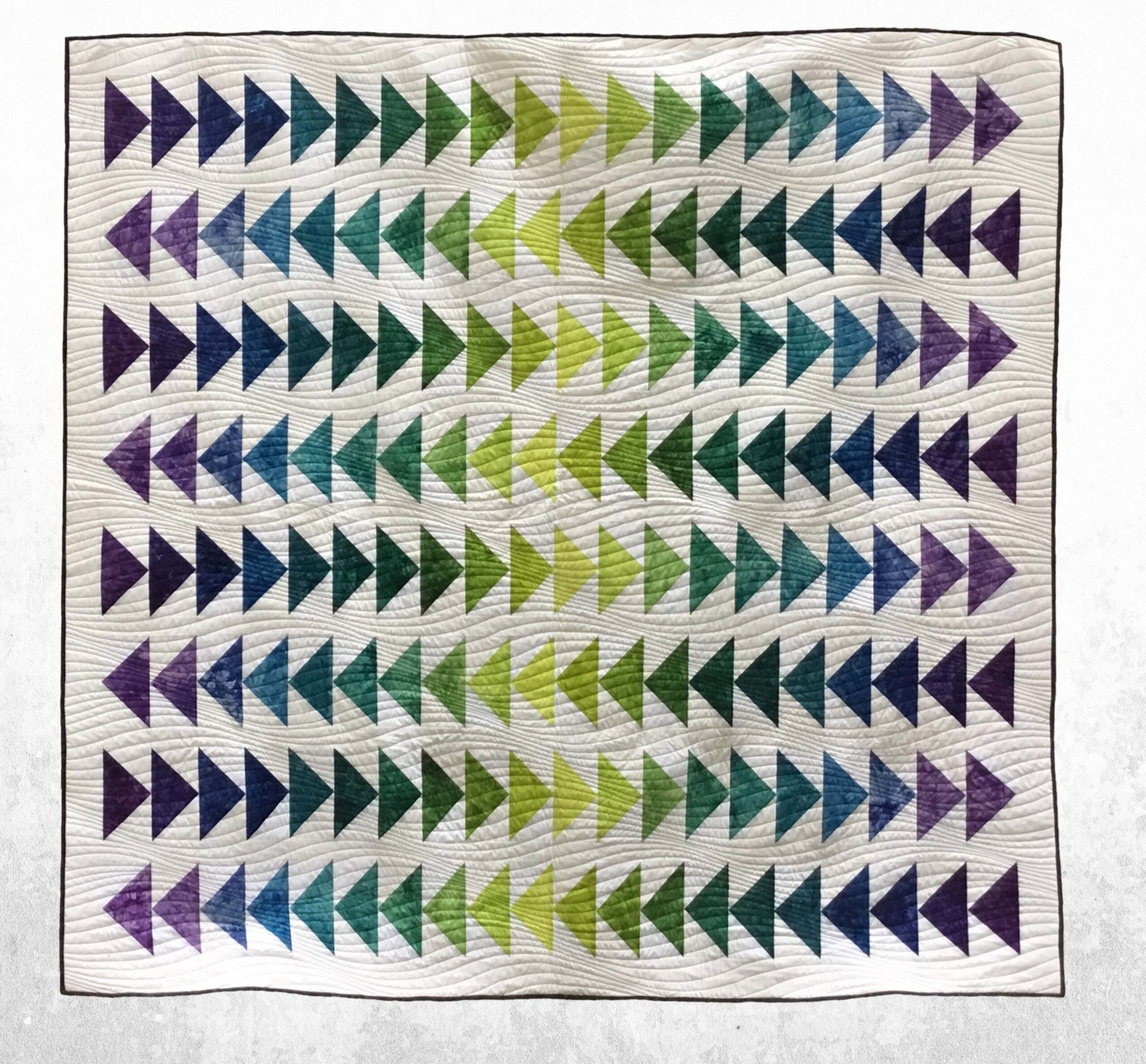 Handmade Quilt - Surf's Up - 104" x 98" (king) - All cotton fabric and fill
